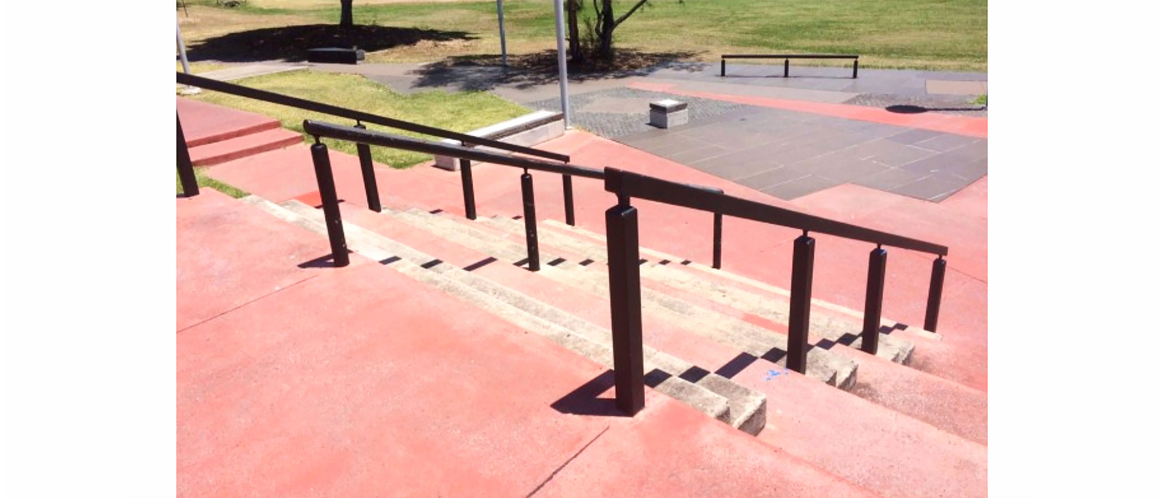 Big rail, Capalaba skate park street section, Concrete Skateparks build