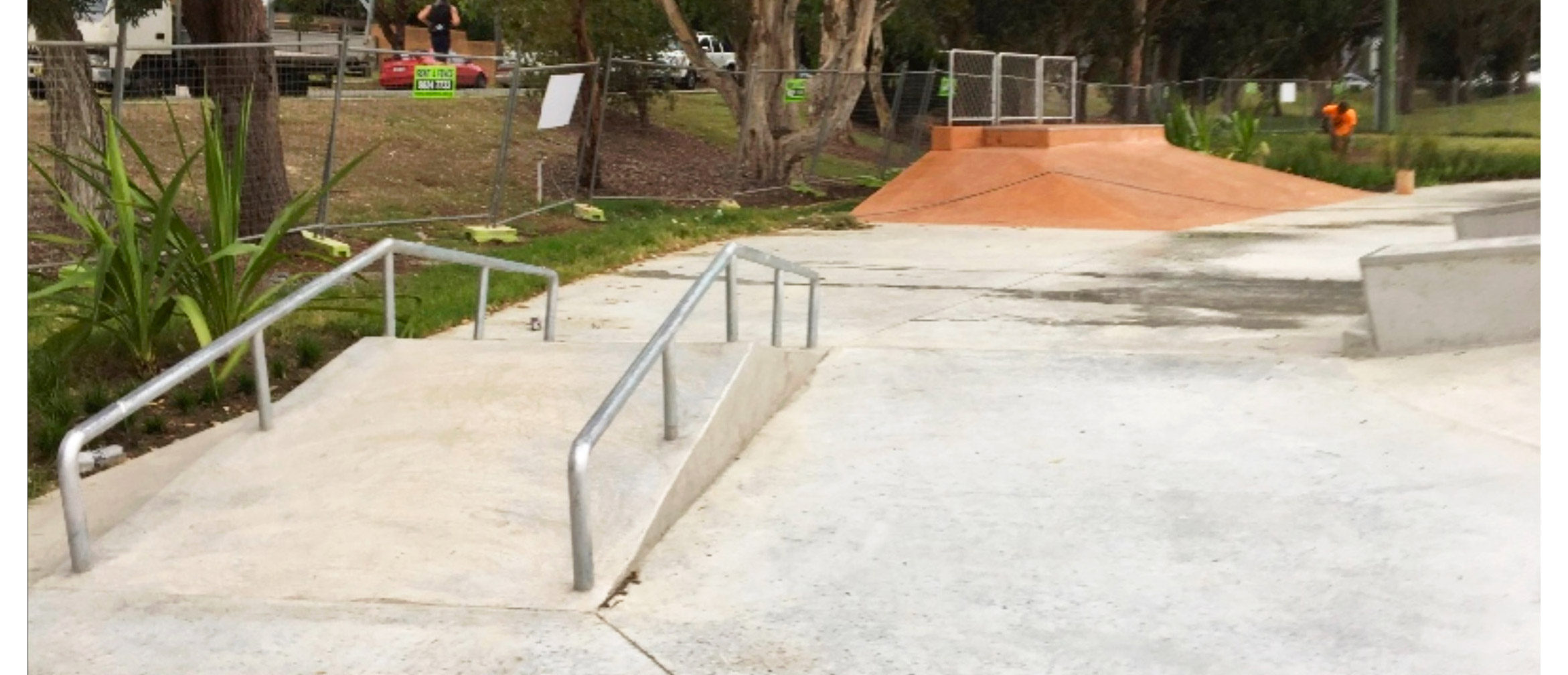 Cromer skate park A frame rail