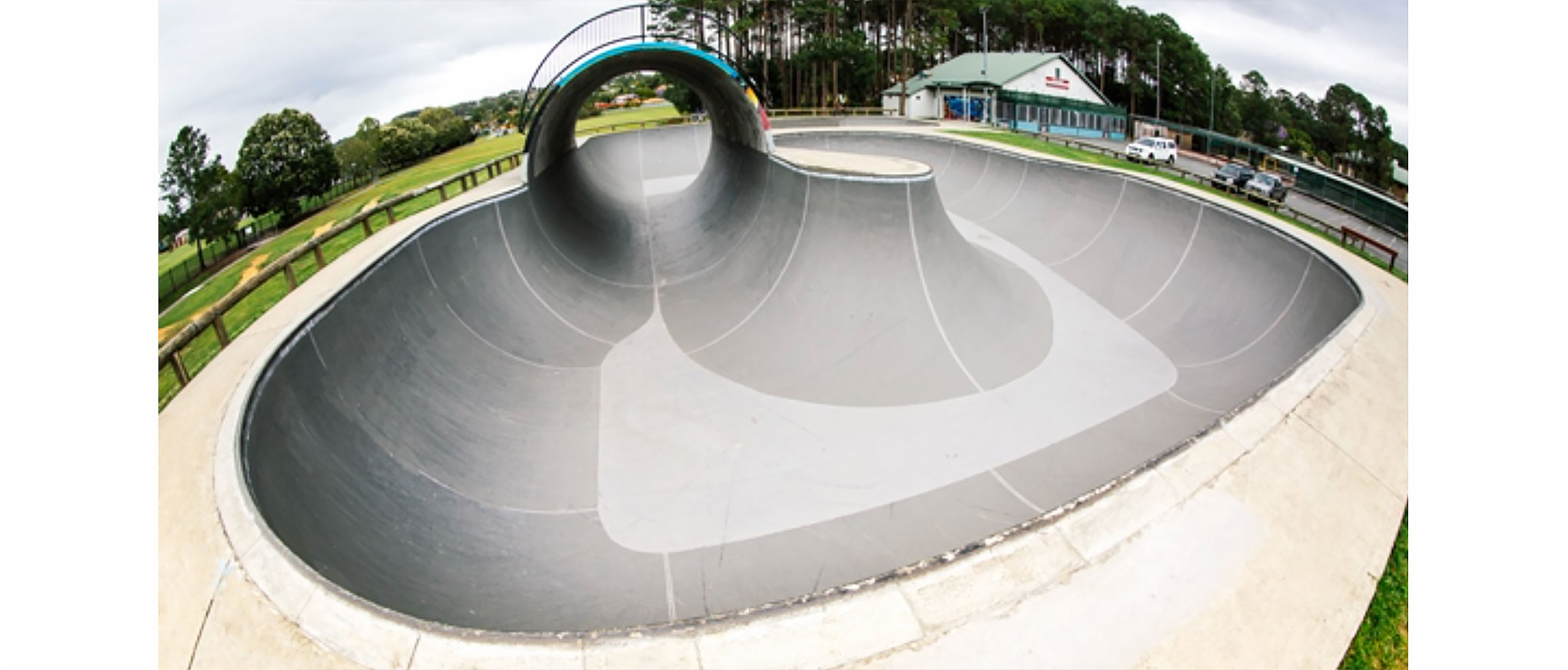 Elanora skate park, fisheye, Concrete Skateparks build