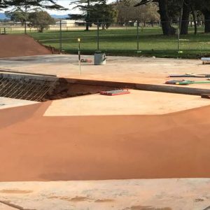 Lancefield skate park construction