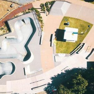 birds eye view of Nerang skate park for Concrete Skateparks portfolio