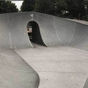 Nerang skate park bowl section, doorway